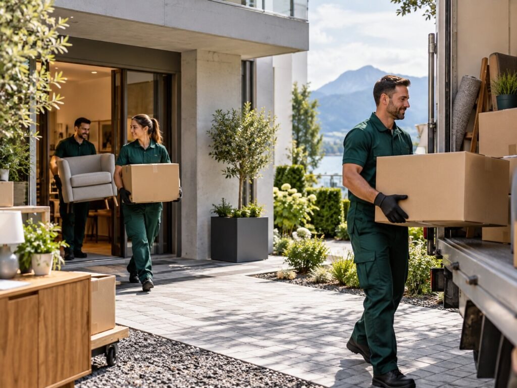 Professional Movers Loading a Modern Home img
